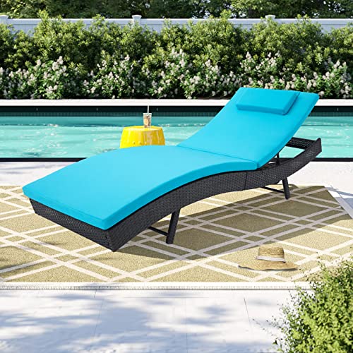 Incbruce Patio Chaise Lounge Chairs Set of 2, Outdoor Reclining with Adjustable Backrest F6127