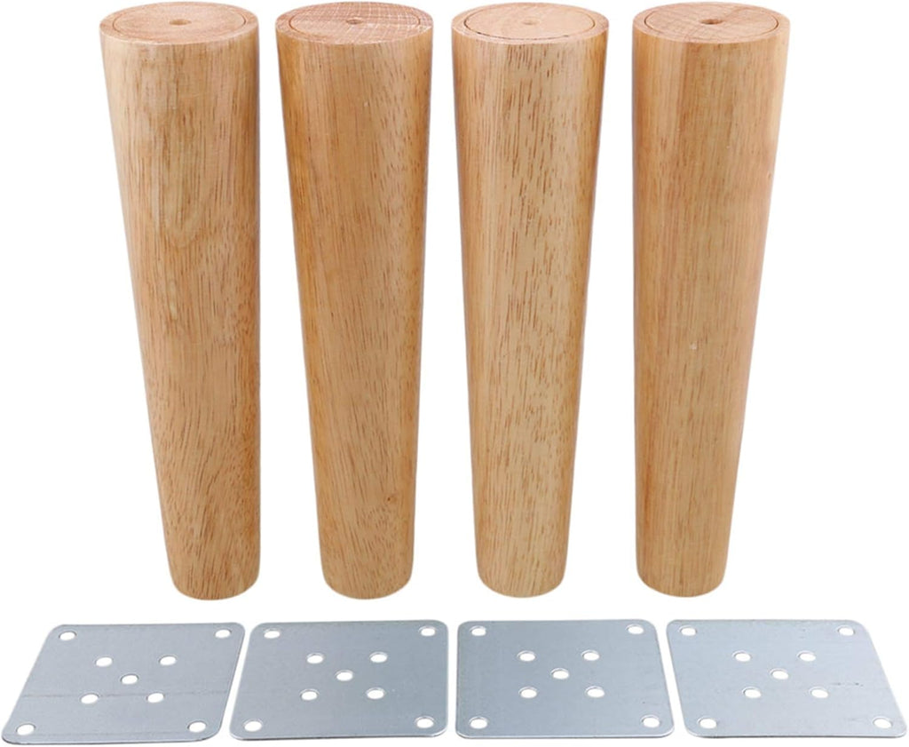 10inch Wood Tapered Furniture Legs for Cabinets Sofa, Pack of 4 T977