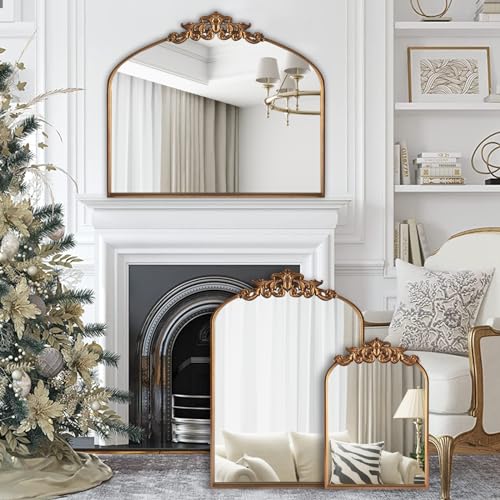 Ornate Gold Arched Mirror 19"X27" F936241