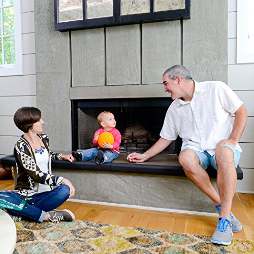 Cardinal Gates KE Metal Backed Hearth Guard Fireplace Baby Proofing, Ivory J613453