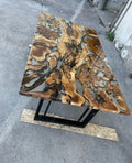 Personalized LARGE EPOXY TABLE, Resin Dining Table for 2, 4, 6, 8 River Dining Table Top, Wood Epoxy Coffee Table Top, Living Room Table (28.5" Inches Tall, 72 x 36inches)