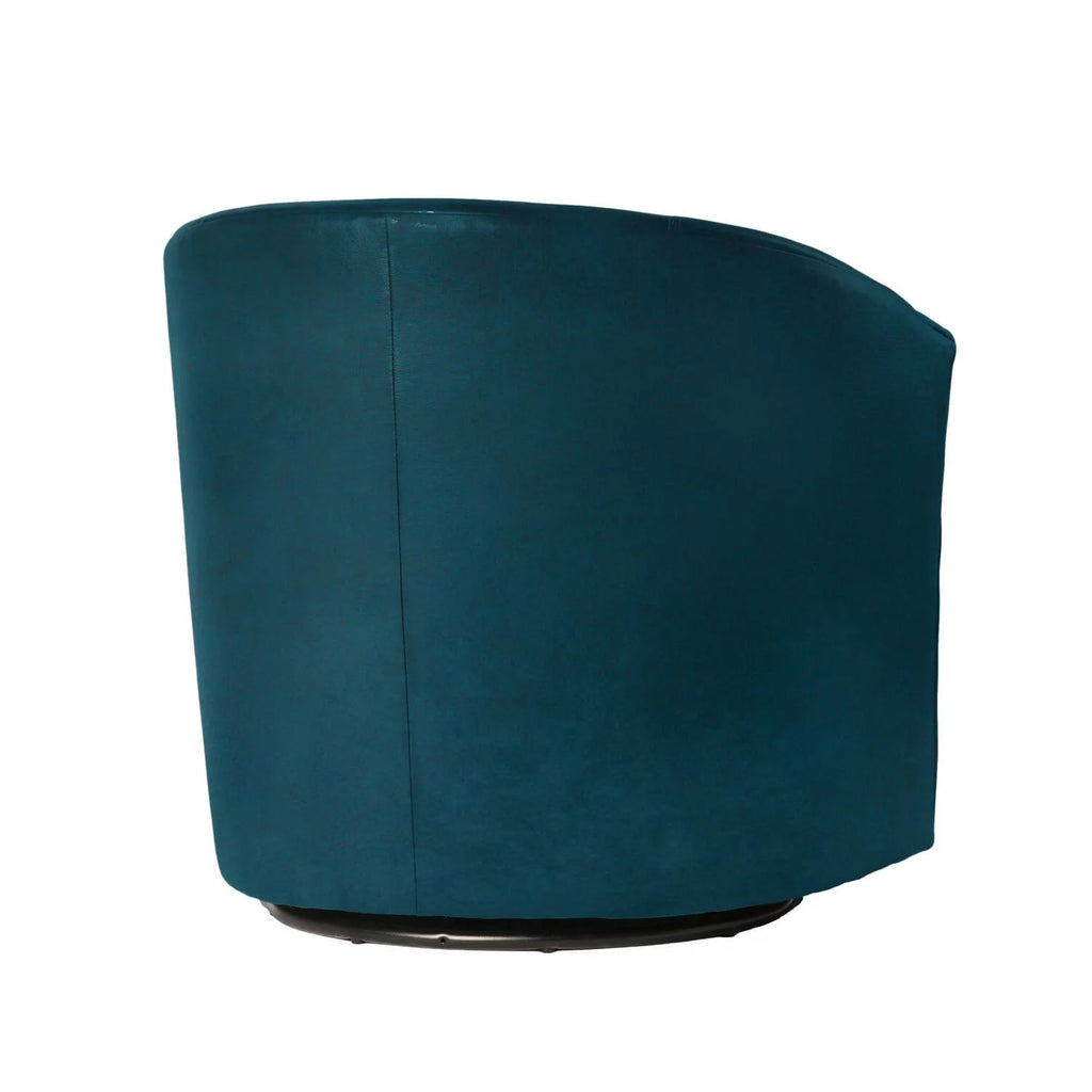 Comfort Pointe Elizabeth Ocean Blue Microfiber Swivel Accent Chair X816695