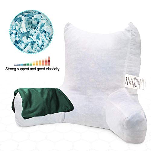 Reading Pillow Bed Wedge with Arms Memory Foam Backrest I681