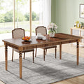 Tribesigns Farmhouse Dining Table for 4-6 People, Rectangular Kitchen Table with Wood Turned Legs, 63-Inch Large Dining Room Table Dinner Table for Home Kitchen Furniture, Oak