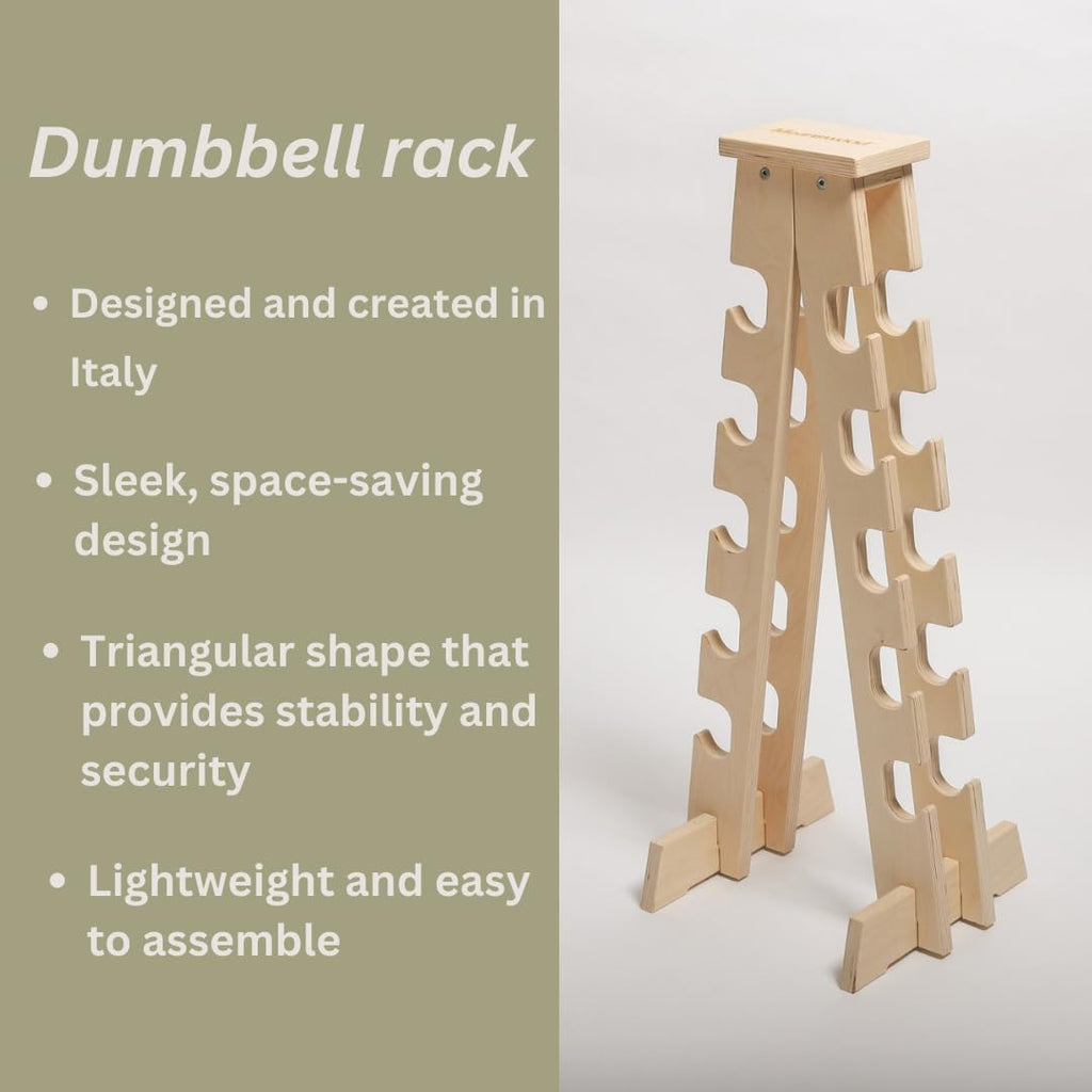 Home Gym Wooden Dumbbell Rack 90kg A4796