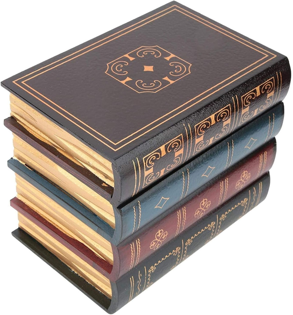Fake Books Wooden Storage Box, Fake Book Box Hidden Storage Book Decorative Book Boxes Antique Books for Decoration