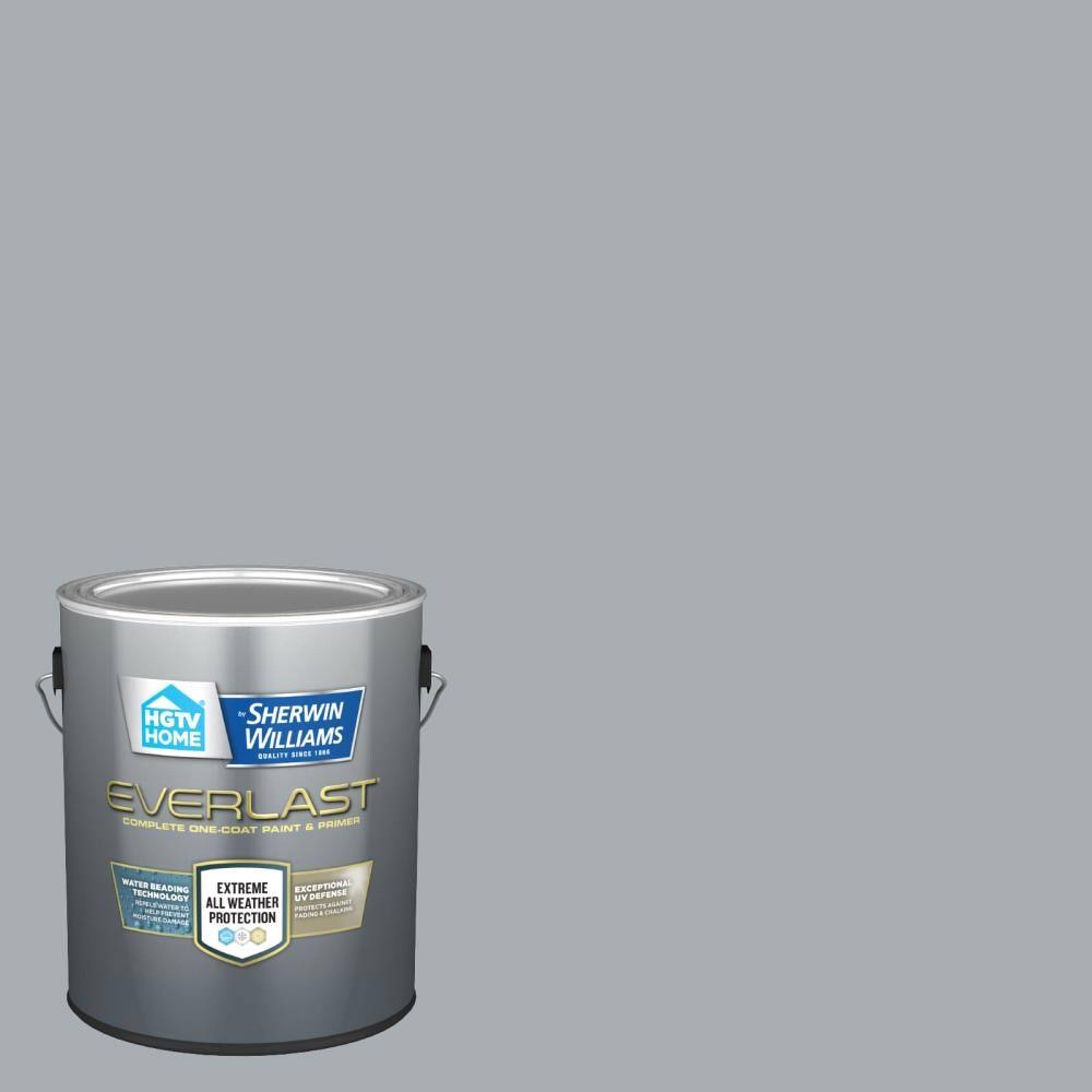 HGTV Home by Sherwin-Williams Everlast Satin Morning Fog Exterior Paint (1-Gallon) | HGSW1445-833030