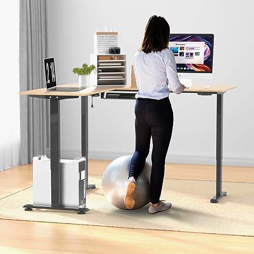 Upgrade Version 63 x 55 inch L Shaped Electric Standing Desk E679178