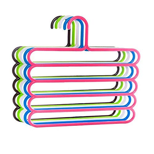 VNC 5-in-1 Multi-Layer Plastic Hanger Clothes Organiser, Pack of 3 P7077