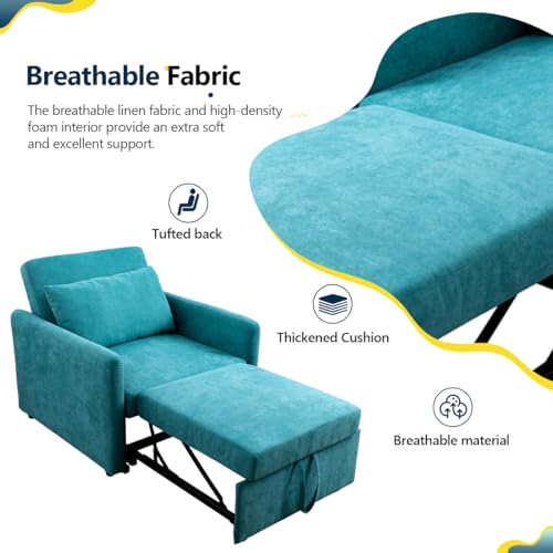 Convertible Sofa Bed Chair, Red B916