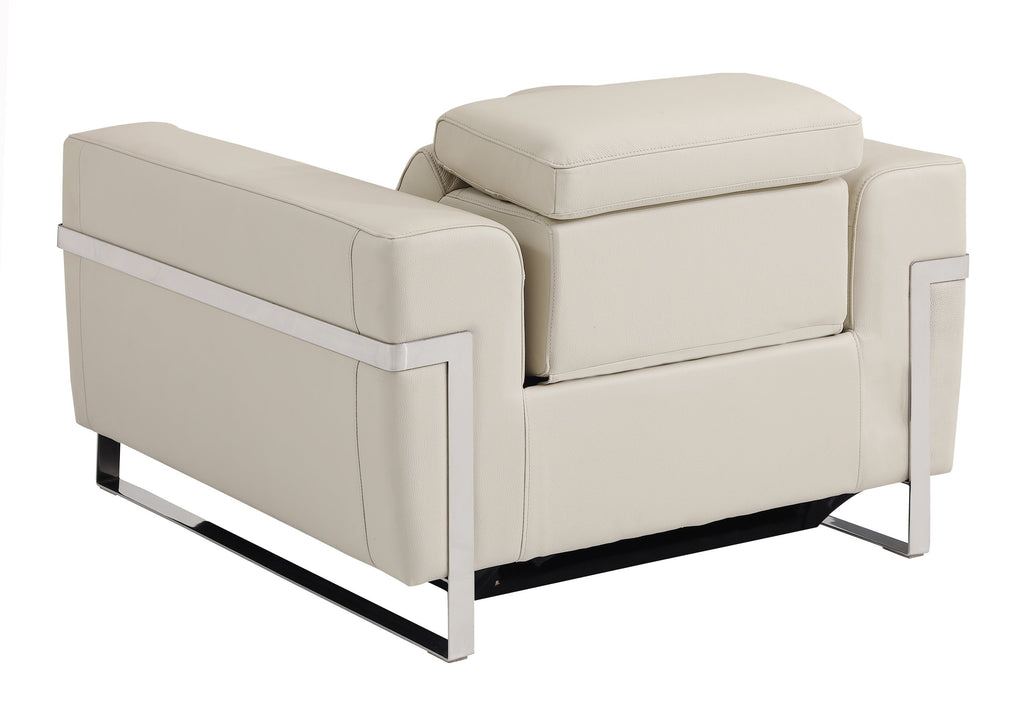 Regal Top Grain Italian Leather Power Recliner Chair - Beige L672