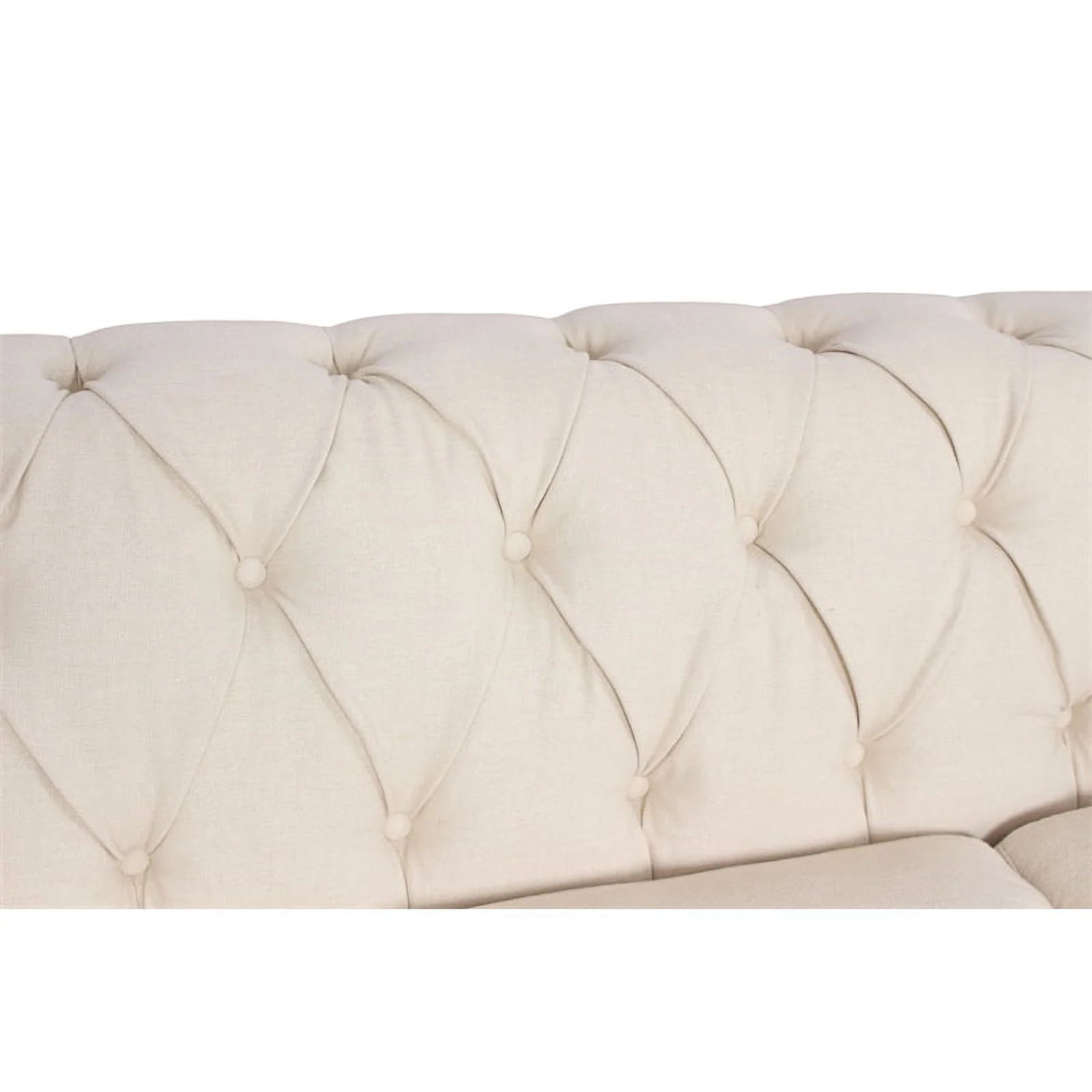 Home Square 3 Piece Living Room Set with Loveseat and Two Accent Chairs in Cream M6070
