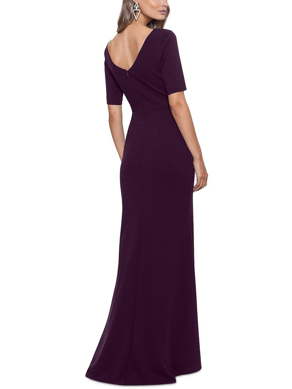 Betsy & Adam Women's Ruched Maxi Evening Dress R7586