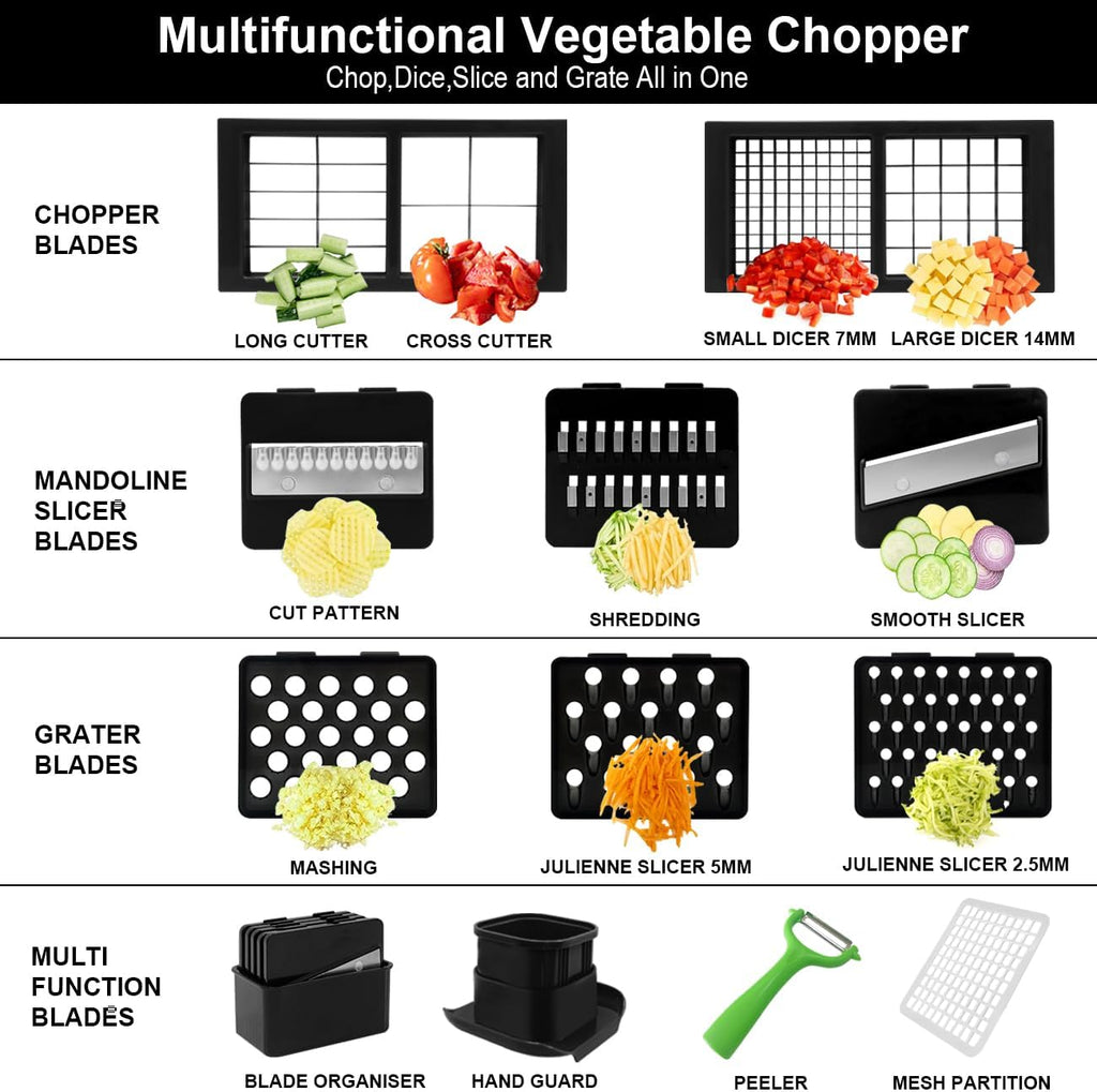 Vegetable Chopper Slicer Onion Dicer with Container D43308