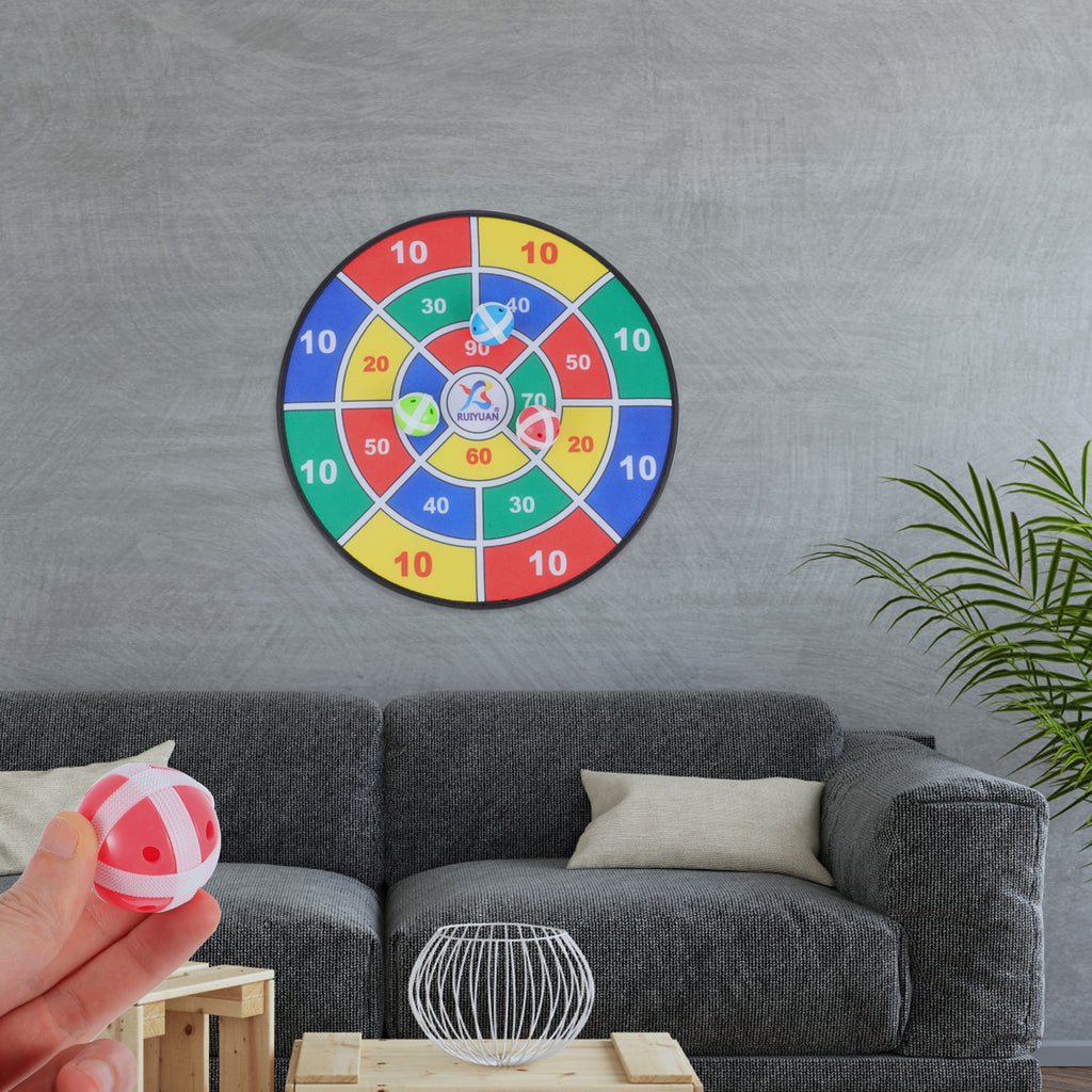 Safety Dart Board Toys Sticky Ball Shooting Game Set 36cm J24949