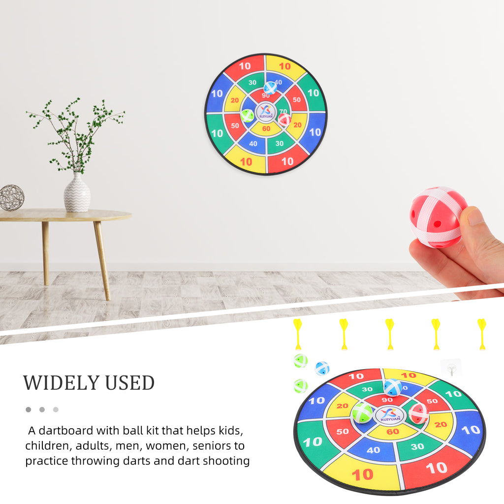 Safety Dart Board Toys Sticky Ball Shooting Game Set 36cm J24949