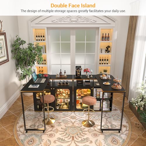 Cyclysio 59" LED Dining Table with Charging Station, White Oak S438
