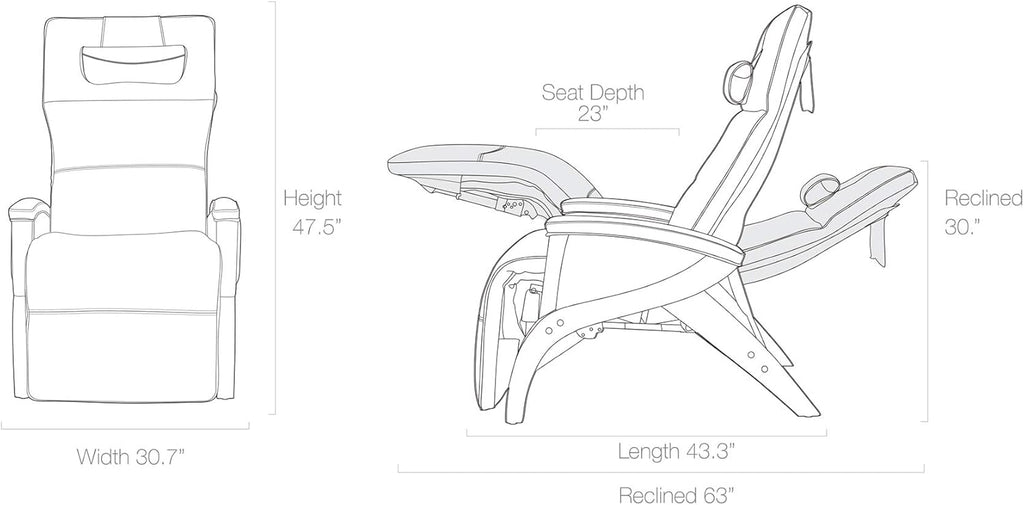 Svago ZGR Newton Leather Zero Gravity Recliner (Pepper) T403