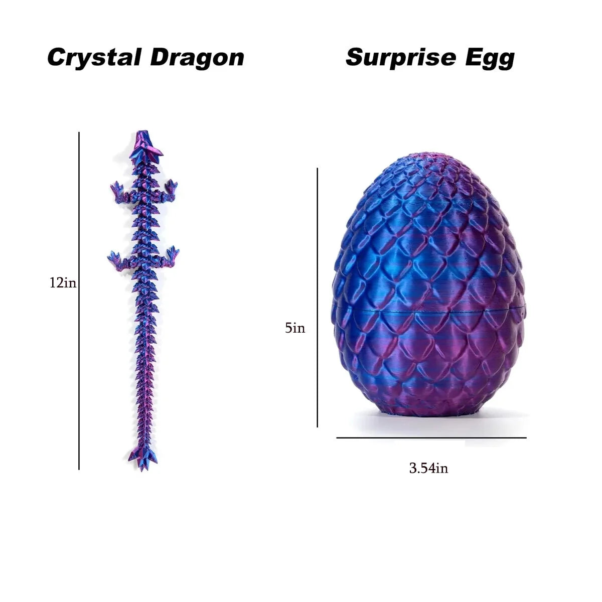 3D Printed Dragon Egg Fidget Toy 4 Pack X89374