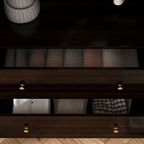 FAMAPY 4-Door Wardrobe Closet with Mirror, White O943