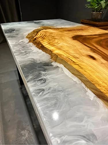 Personalized Epoxy Resin Dining Table, 60 x 36 Inches F567