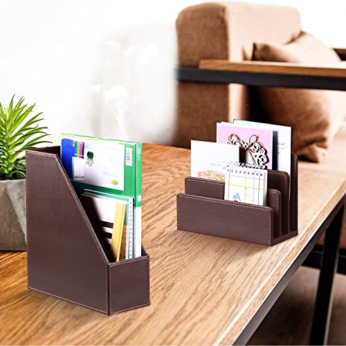 Desk Organizer Set 4 PCS, Pencil Cup, Magazine Holder, Mail Sorter, Sticky Note Holder M322