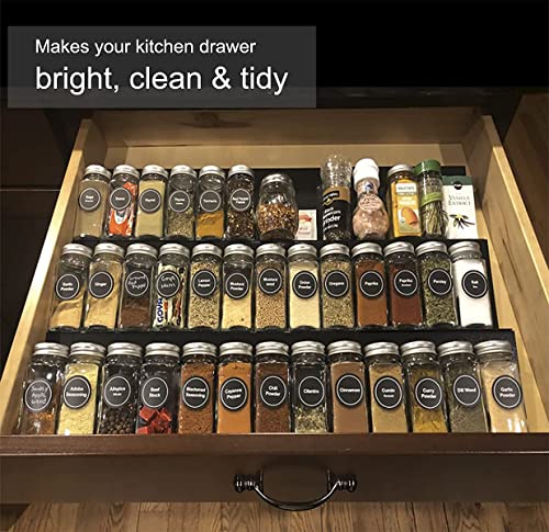 Artibear Expandable Drawer Spice Rack Organizer for Kitchen Cabinets, Set of 9 R617