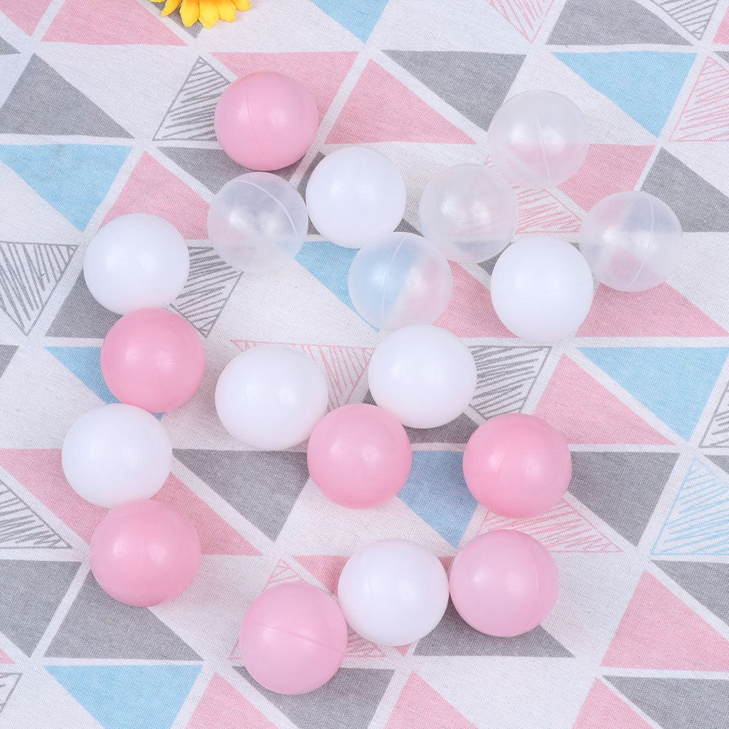 100pcs 5.5cm Crush Proof Plastic Ocean Balls for Kids with Mesh Bag U736