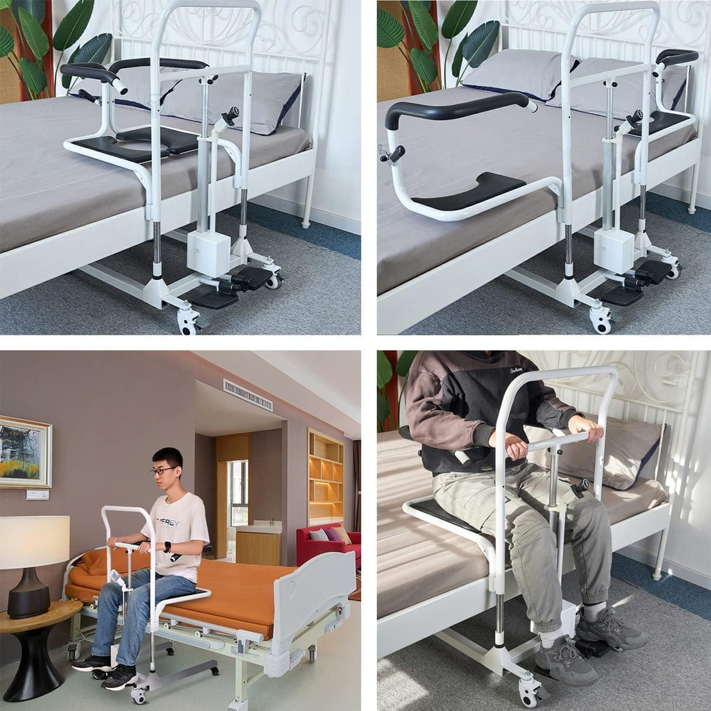 Electric Patient Lift Transfer Chair with 180° Split Seat and Bedpan N404