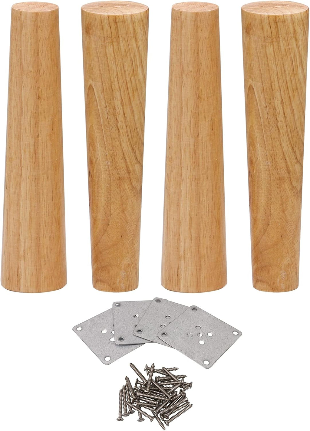 10inch Furniture Legs Wood Color Tapered for Cabinets Legs Sofa Feet Pack of 4