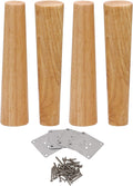 10inch Furniture Legs Wood Color Tapered for Cabinets Legs Sofa Feet Pack of 4