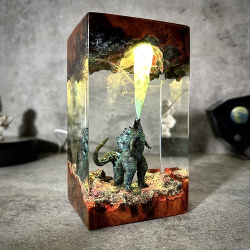 Resin wood Lamp, Epoxy resin lamp, Custom FAMOUS ANIME, MONSTER Resin Lamp,Resin Wood Art Lamp,Personalized Gift for Home Decor,Valentine Gifts,Wedding Gift (Size XL(9,5 * 17,5) cm)