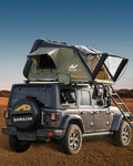 Naturnest Rooftop Tent Hard Shell with 2 Chair, BAMACAR Rooftop Tent for Jeep SUV Pickup Truck Van Overland Tent, Hardshell Rooftop Tent Nature Nest Roof Top Tent Car Camping Clamshell Roof Rack Tent