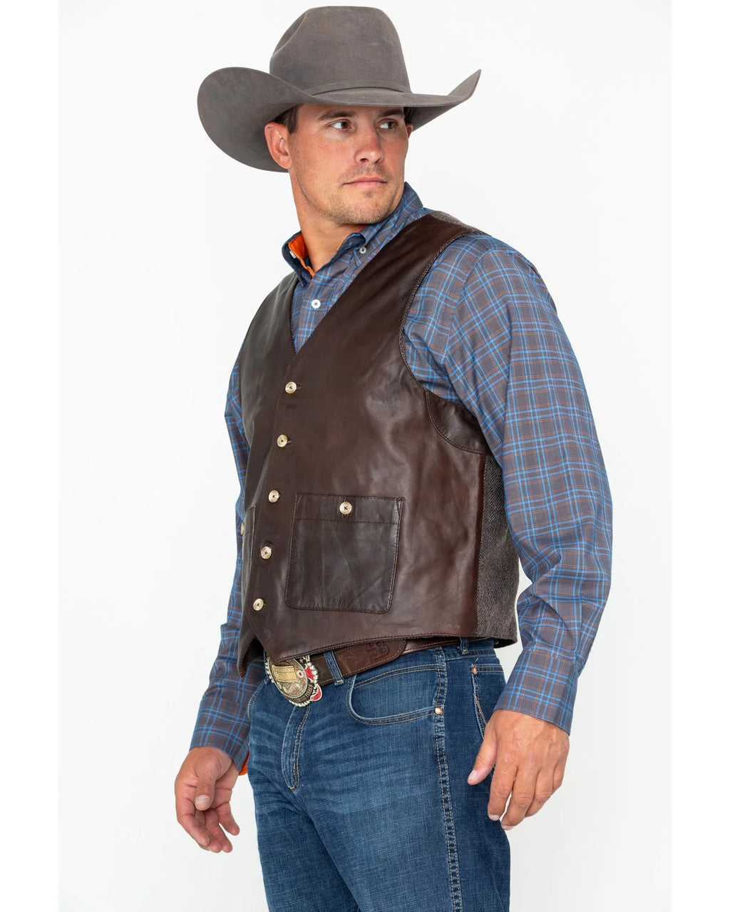 Outback Trading Co Men's Wynard Button Pocket Vest Brown Large H2643