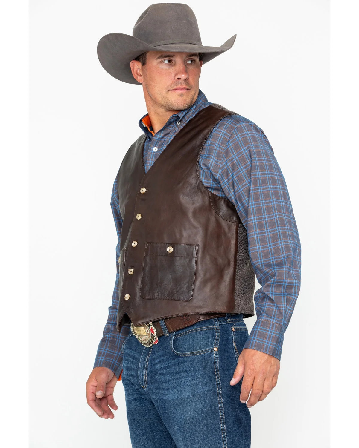 Outback Trading Co Men's Wynard Button Pocket Vest Brown Large H2643