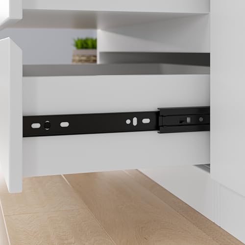 White Wardrobe Closet with Drawers and Doors M38375