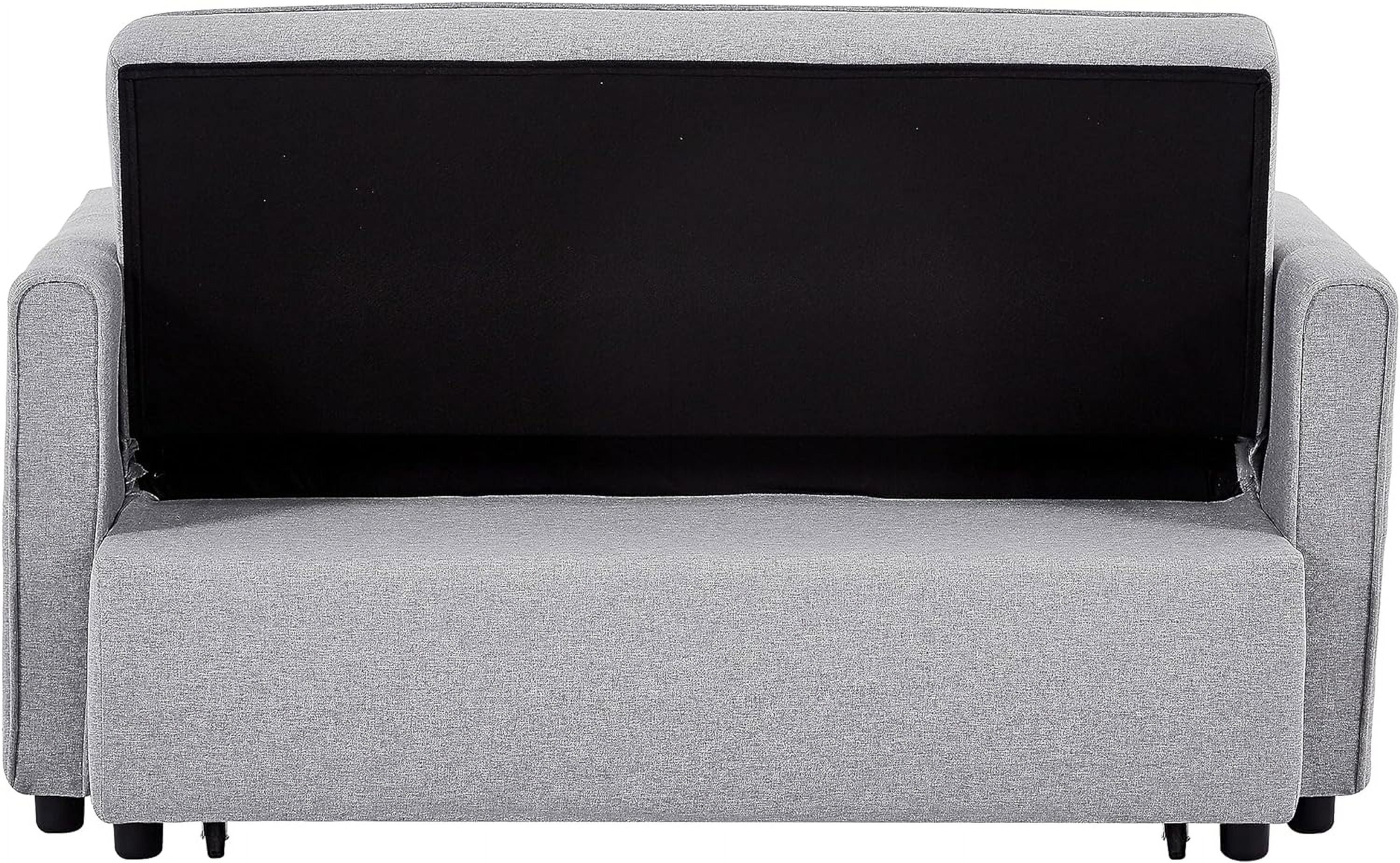 Modern 54" Pull Out Sleep Sofa Bed with Adjustable Backrest and 2 Lumbar Pillows C34954