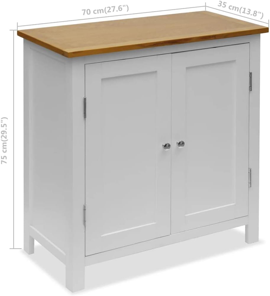 Solid Oak Wood Bar Cabinet with Storage I941