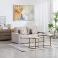 Beige Linen Fabric Living Room Set - ['34*29*17 in', '34*23*13 in'] - Elevate your living space with comfort and style!