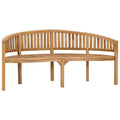 Banana Bench 70.9" Solid Teak Wood,Stylish BananaShaped Teak Wood Bench for Garden, Patio or Living Room Patio Seating Furniture
