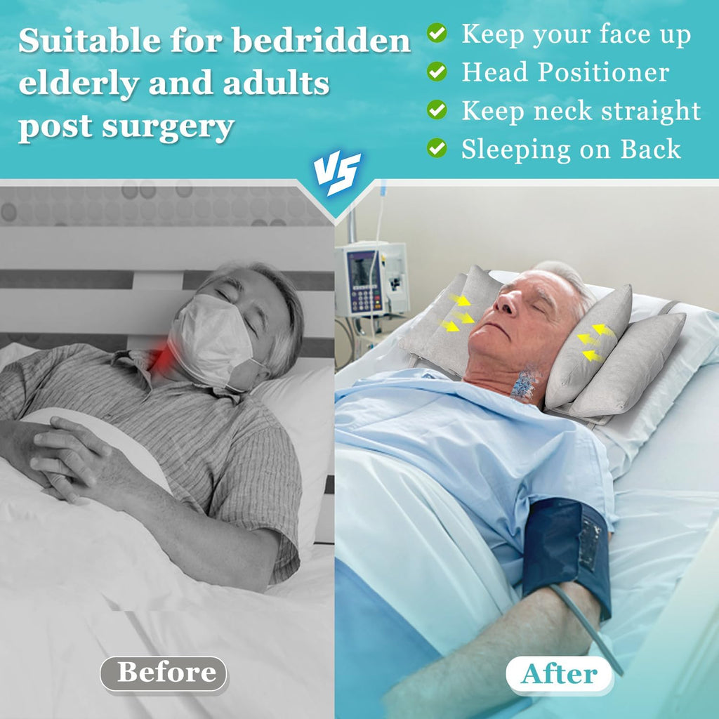 Neck Wedge Stabilizer Pillow for Sleeping Head Upright Medical Positioning V1255
