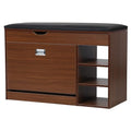 Shoe Storage Cabinet with Flip Drawers, Storage Benchs with Storage, with Flip Drawers, 3 Tiers Hallway Benchs, Wooden Shoe Rack, Shoe Organizer, Narrow Shoe Rack, Shoe Cabinet Storage