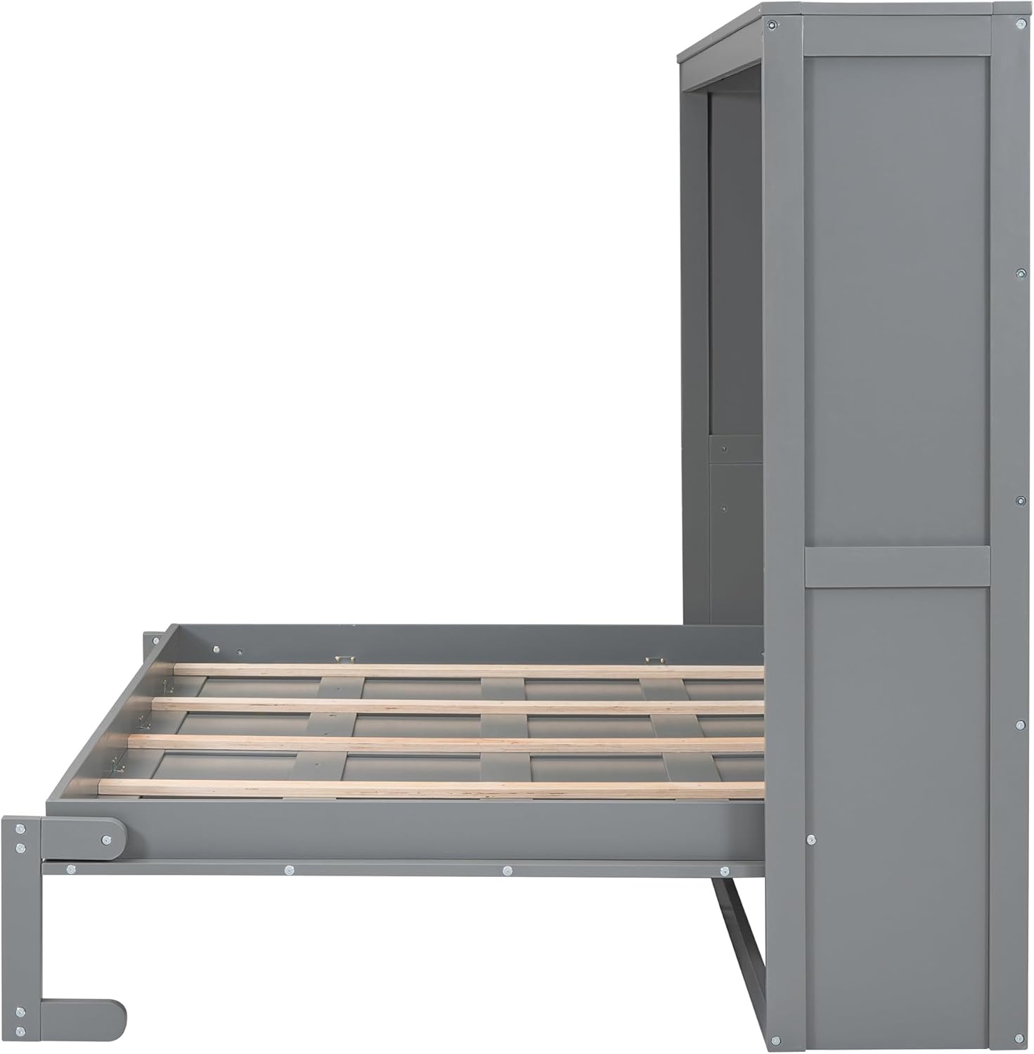 MERITLINE Full Size Murphy Bed Wall Bed for Guest Room, Gray P899