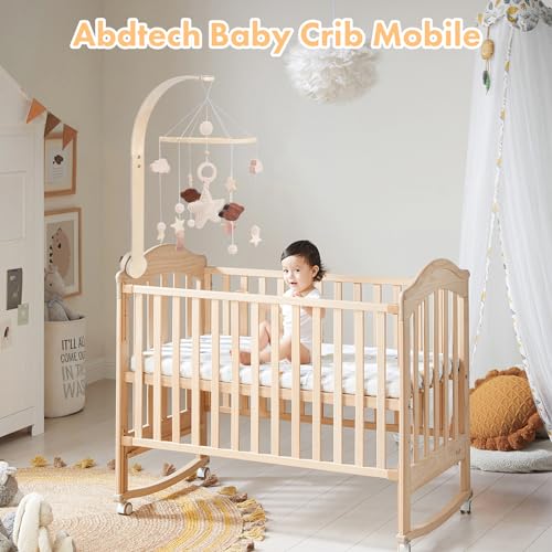 Boho Bee Flower Baby Crib Mobile for Girls Nursery Decor S631