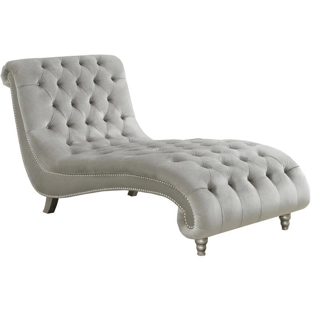 Lydia Tufted Cushion Chaise Grey R479885
