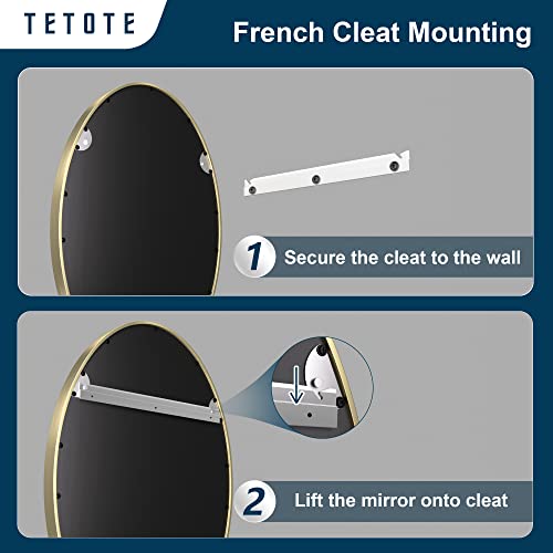 TETOTE Black Framed Rectangle Bathroom Mirror 30 x 36 Inch R485997