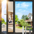 Coavas Window Privacy Film Frosted Glass Window Film Decorative Static Window Cling Sun Blocking Heat Control Removable Home Window Tint Film Privacy for House Bathroom Door (23.6 x 157.5 Inches)