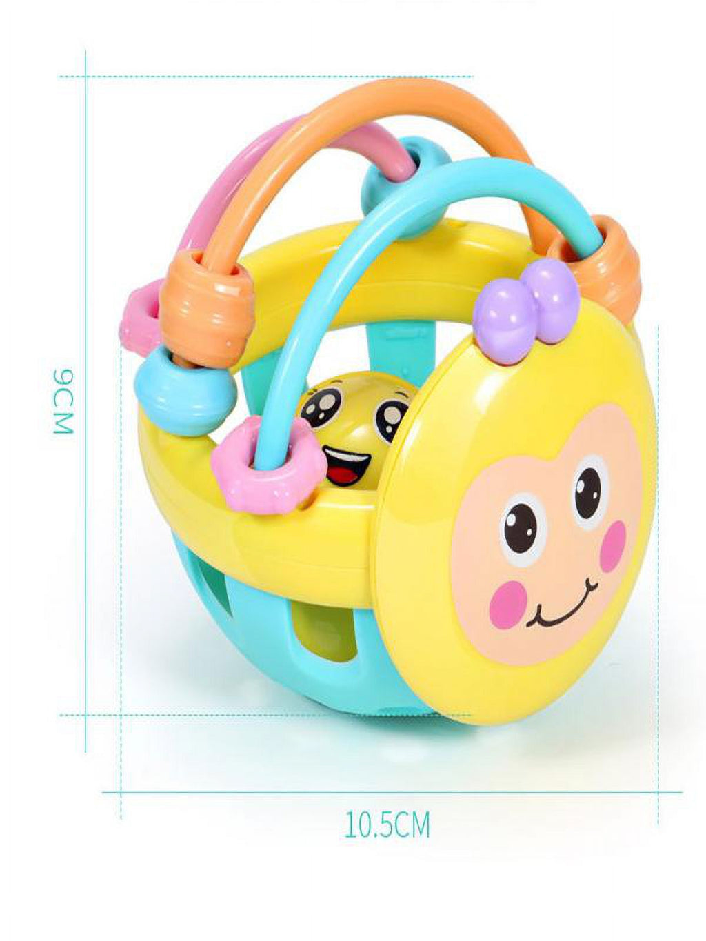 Baby Hand Bell Rattles Ball Toys for 6-12 Months Toddlers, BPA Free S8393