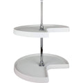 Hardware Resources PLSMK24 24 inch Diameter Kidney Plastic Lazy Susan Set with Chrome Hubs