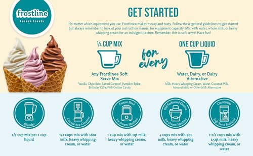 Frostline Salted Caramel Soft Serve Ice Cream Mix, Lactose & Gluten Free, 6 lb Bag L93257